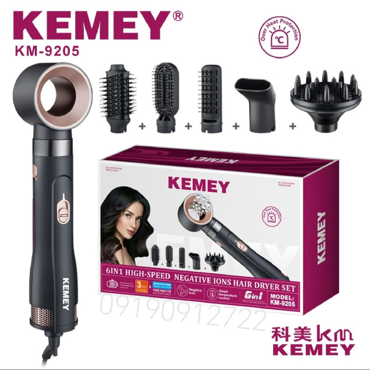 سشوار حرفه ای 6کاره کیمی مدل KM-9205